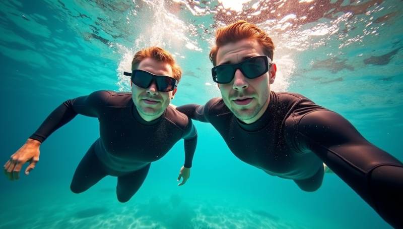 تأثیر طراحی عینک ورزشی بر کیفیت دید در زیر آب